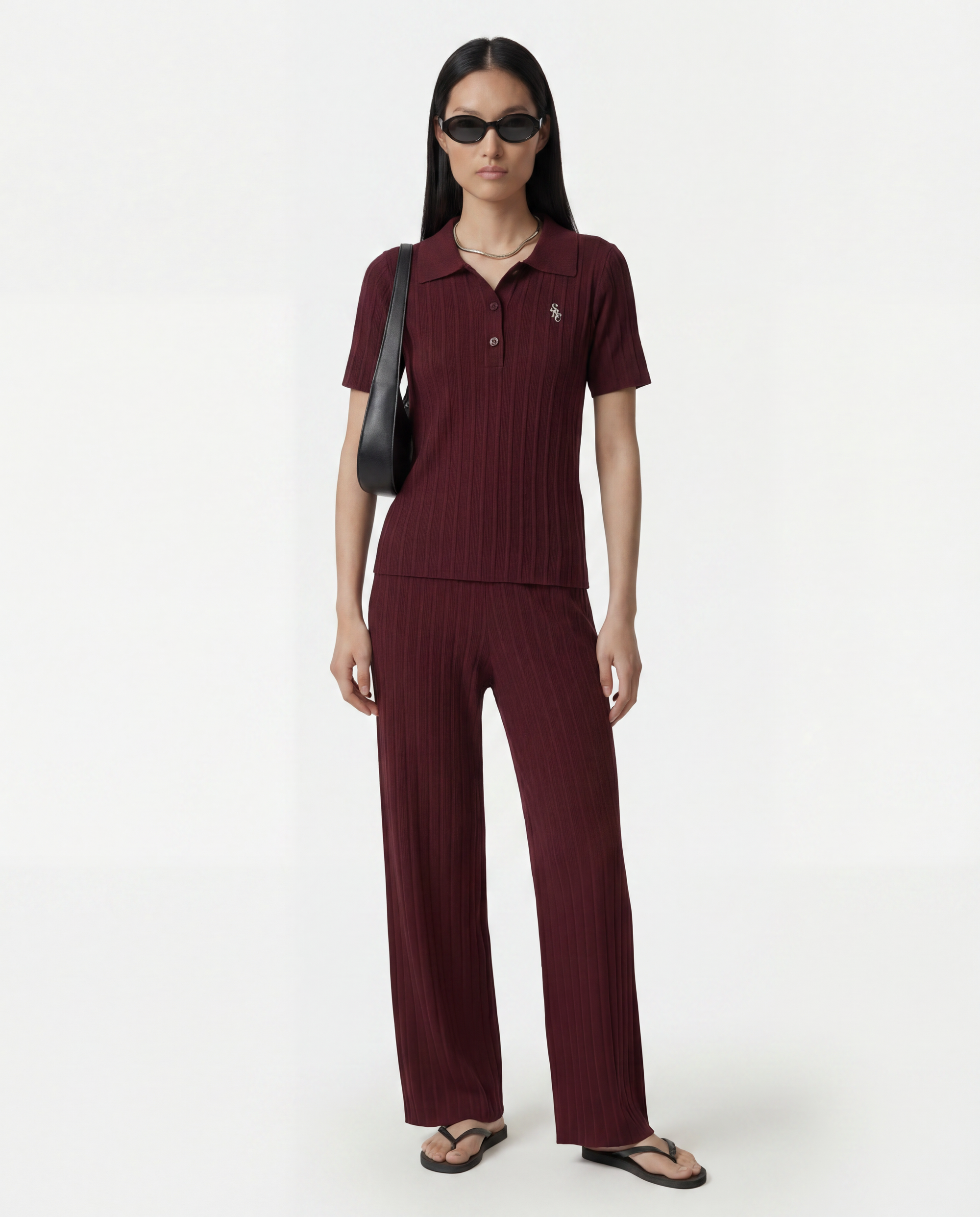 Pantalon côtelé SRC - Bordeaux