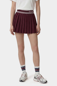 Signature Logo Abigail Skirt - Bordeaux & White