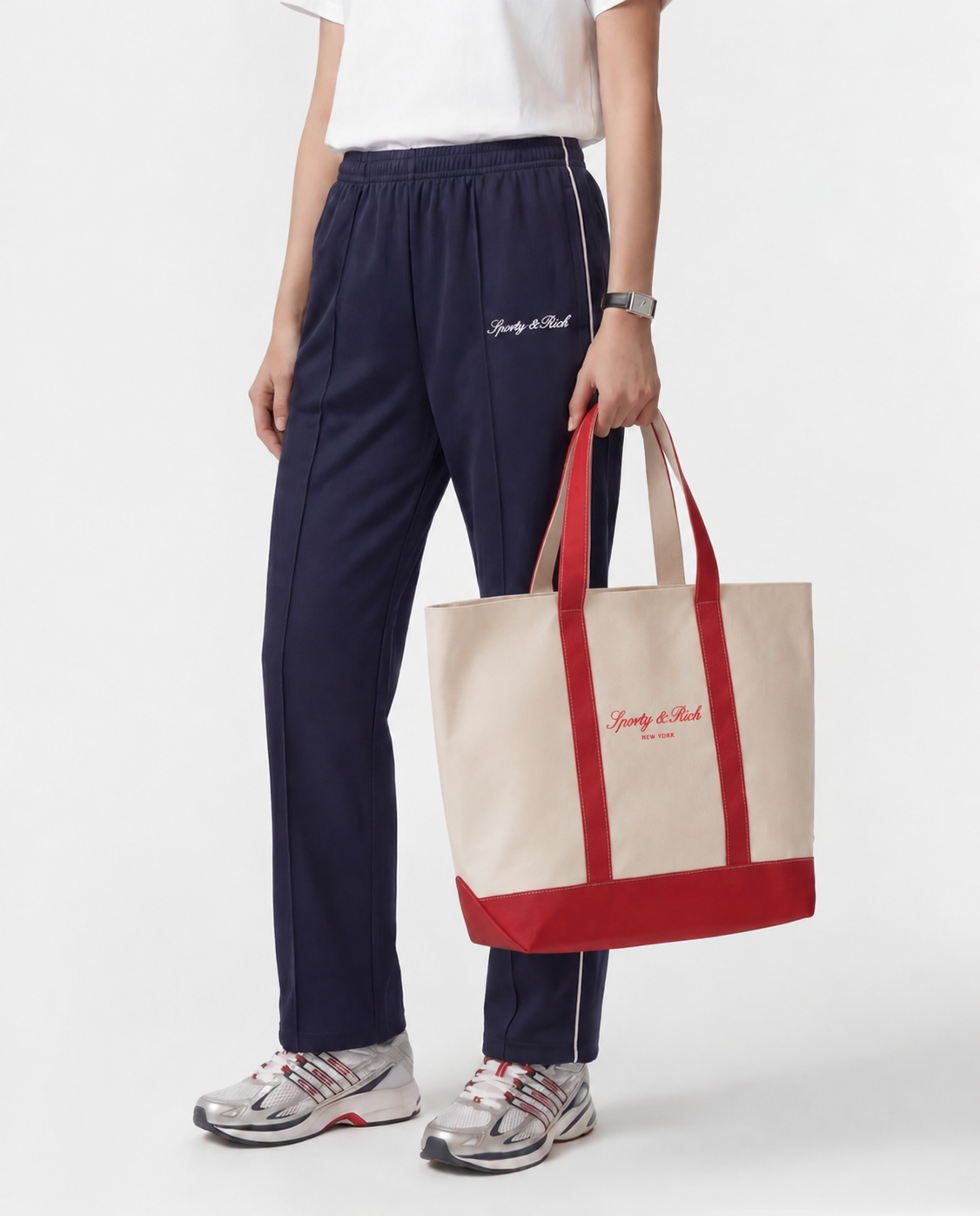 Grand sac fourre-tout Signature NY Logo - Naturel