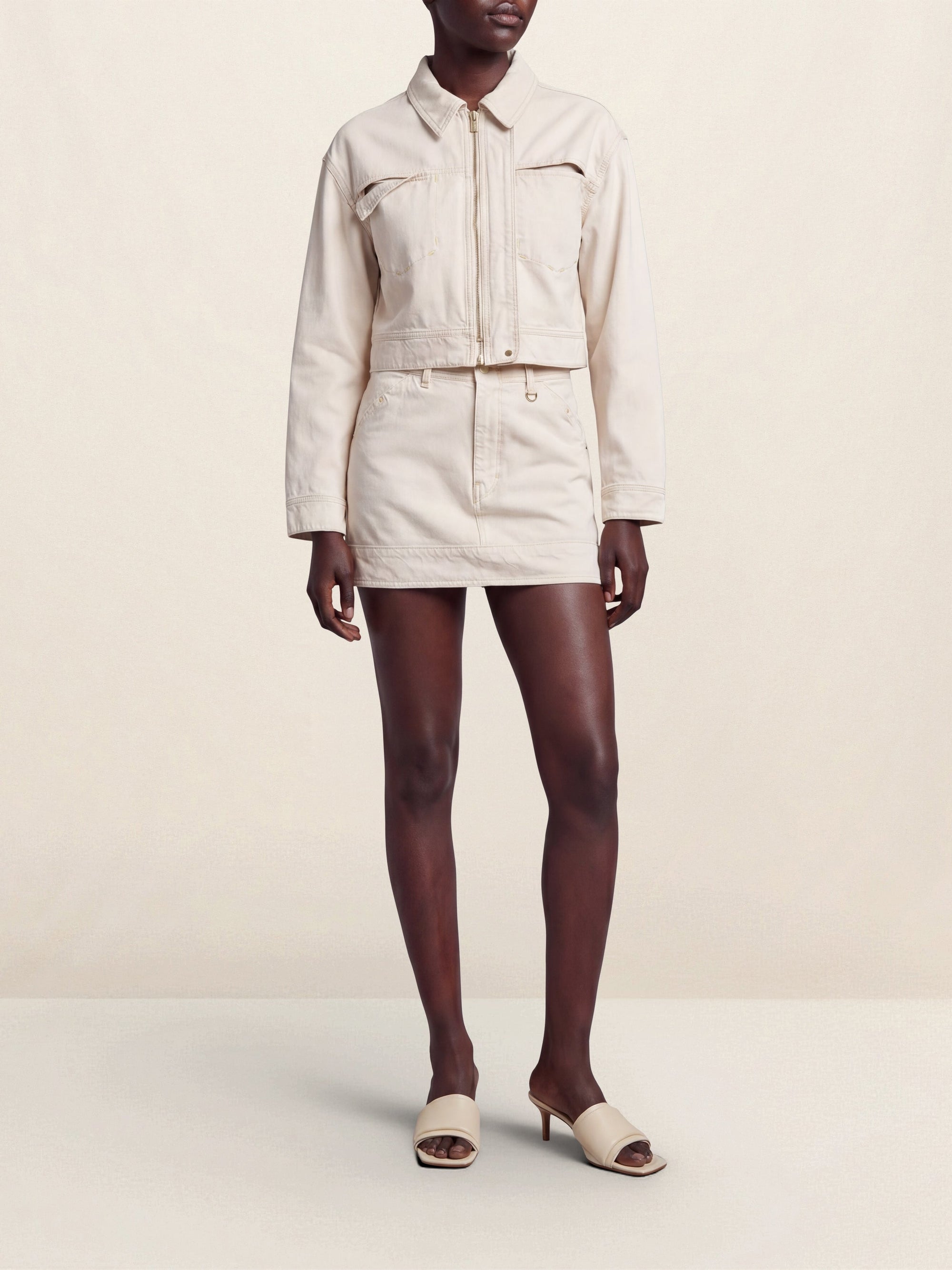 LIGHT BEIGE LA JUPE DE NIMES
