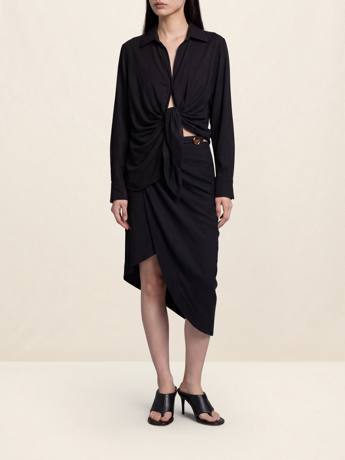 90€ / 3 sold //5 QTY / ST60%   Chemise Bahia drapée - Black