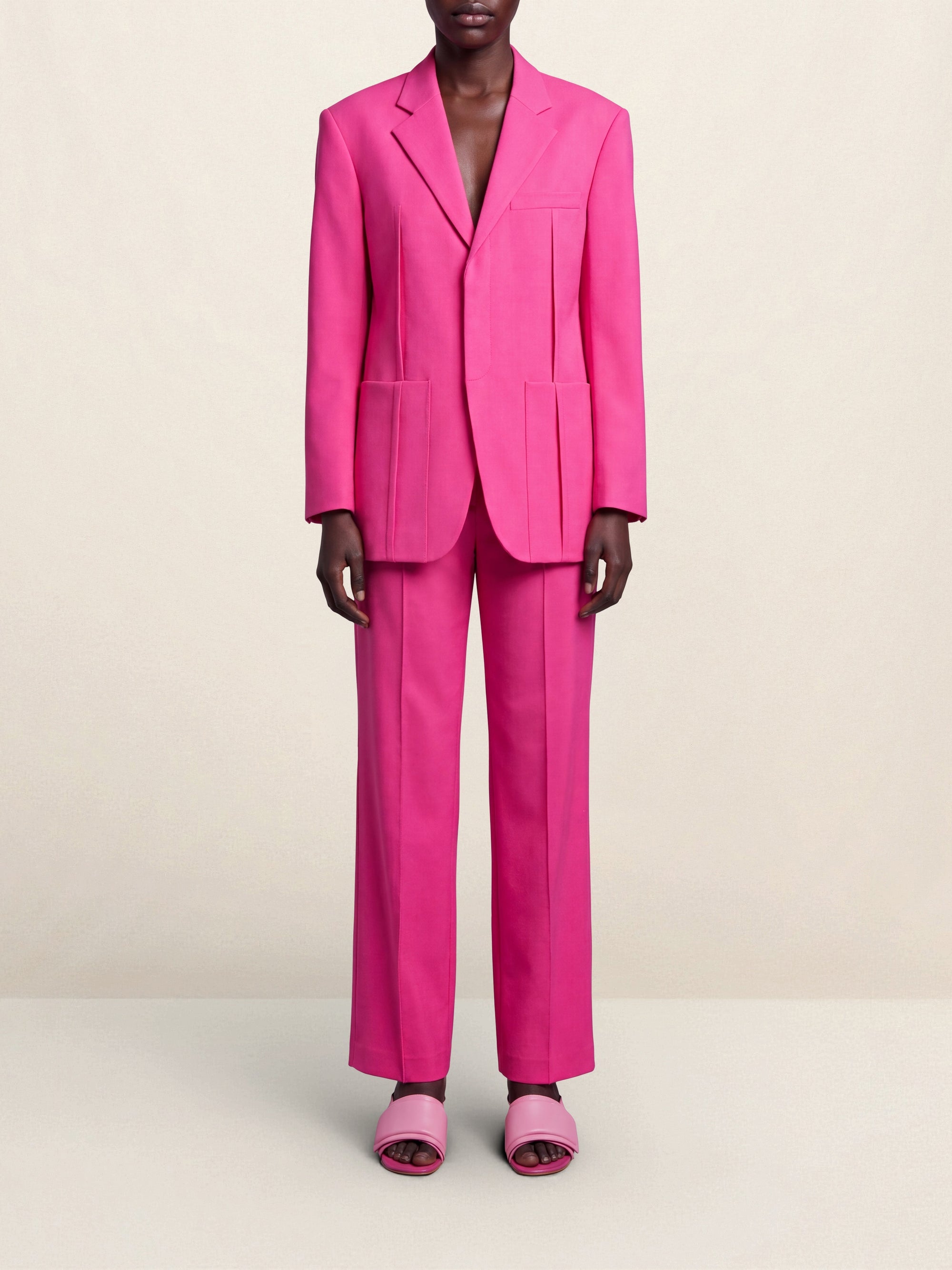 Pantalon Camargue en laine - Pink
