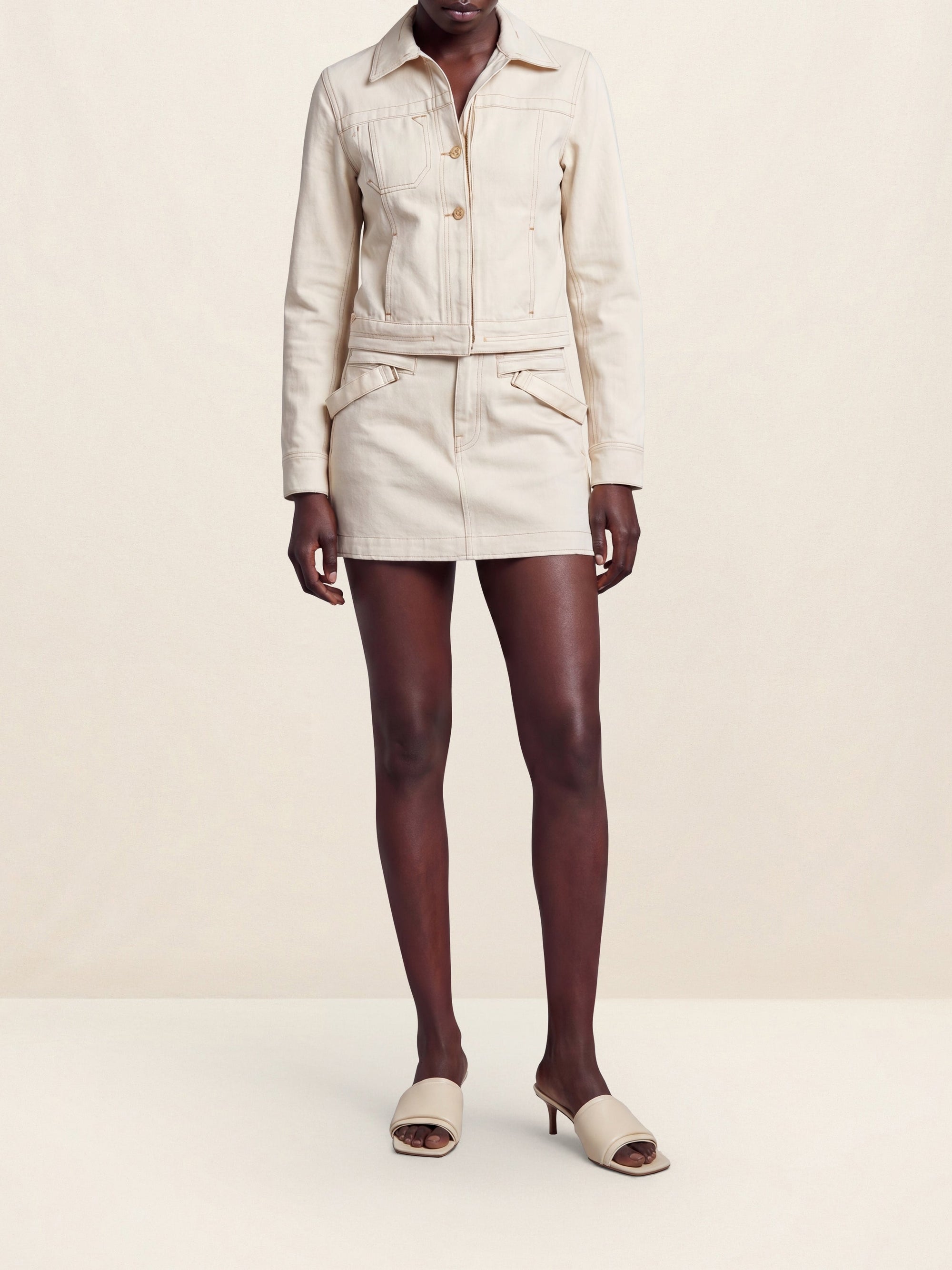 OFF WHITE/LIGHT BEIGE LA VESTE DE NIMES PAPIER