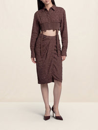 Chemise corset Cinta - Brown Leaves