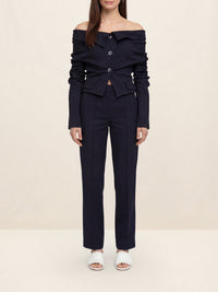 Veste courte Camargue en laine - Navy