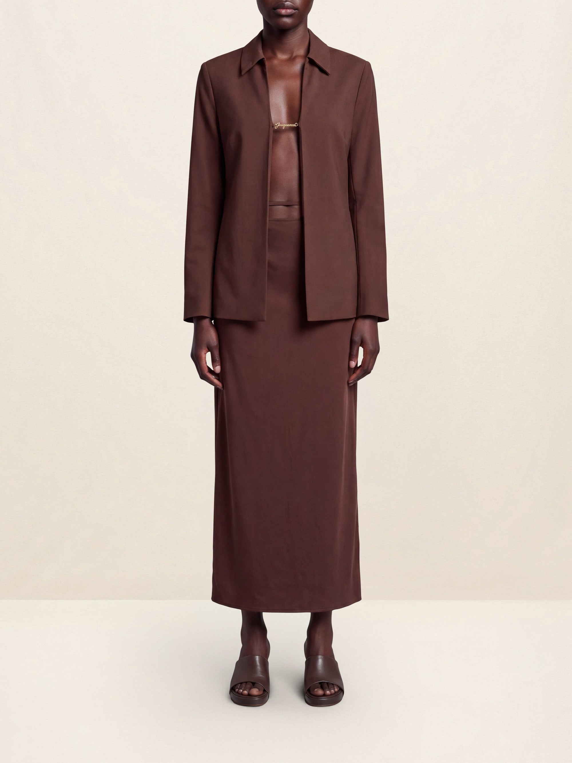 DARK BROWN LA JUPE NOTTE