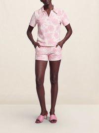JACQUARD PINK FLOWERS LE POLO BAGNU