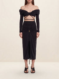 Jupe Pareo Croissant - Black