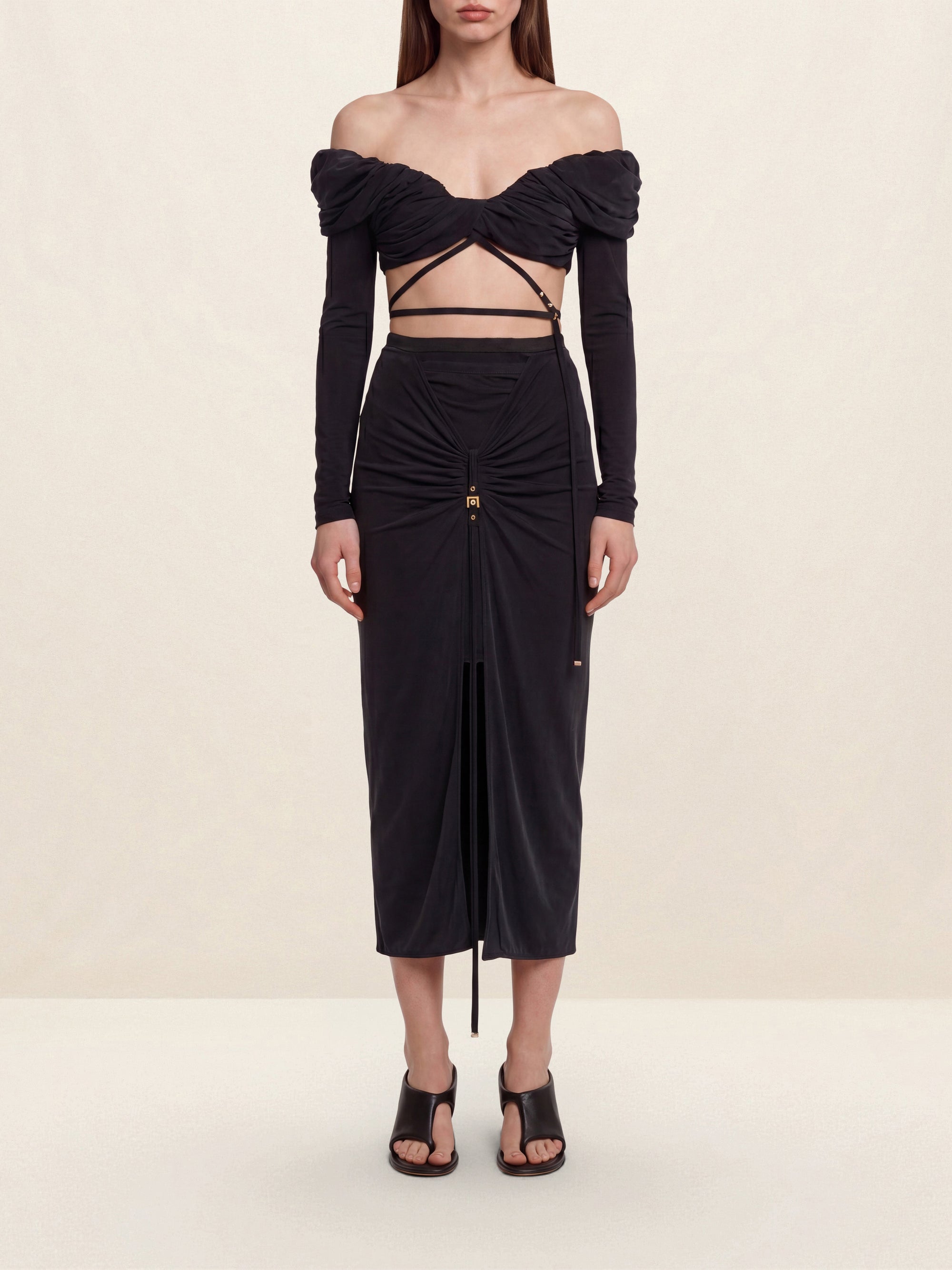 Jupe Pareo Croissant - Black