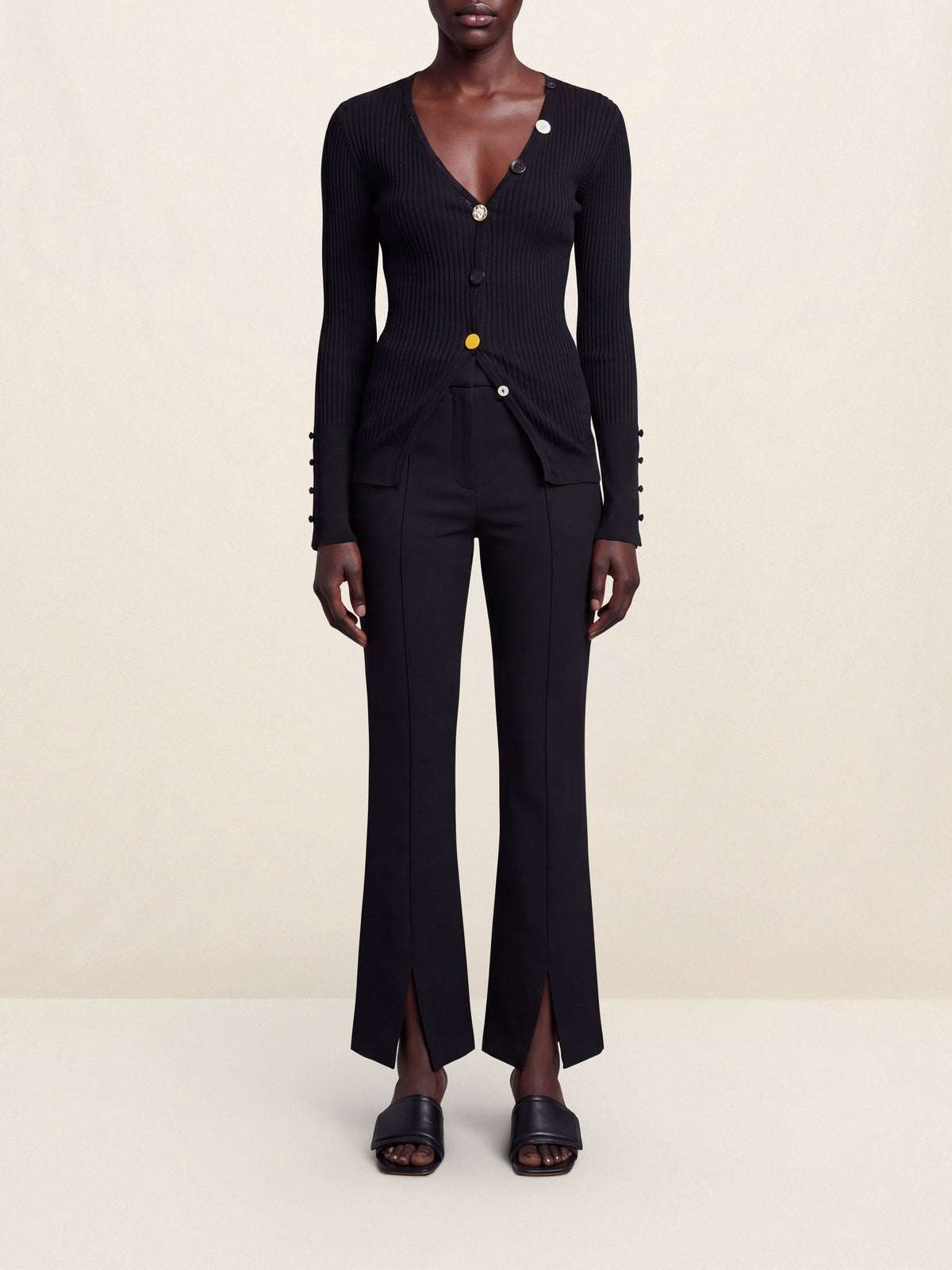 Cardigan Tordu asymétrique - Black