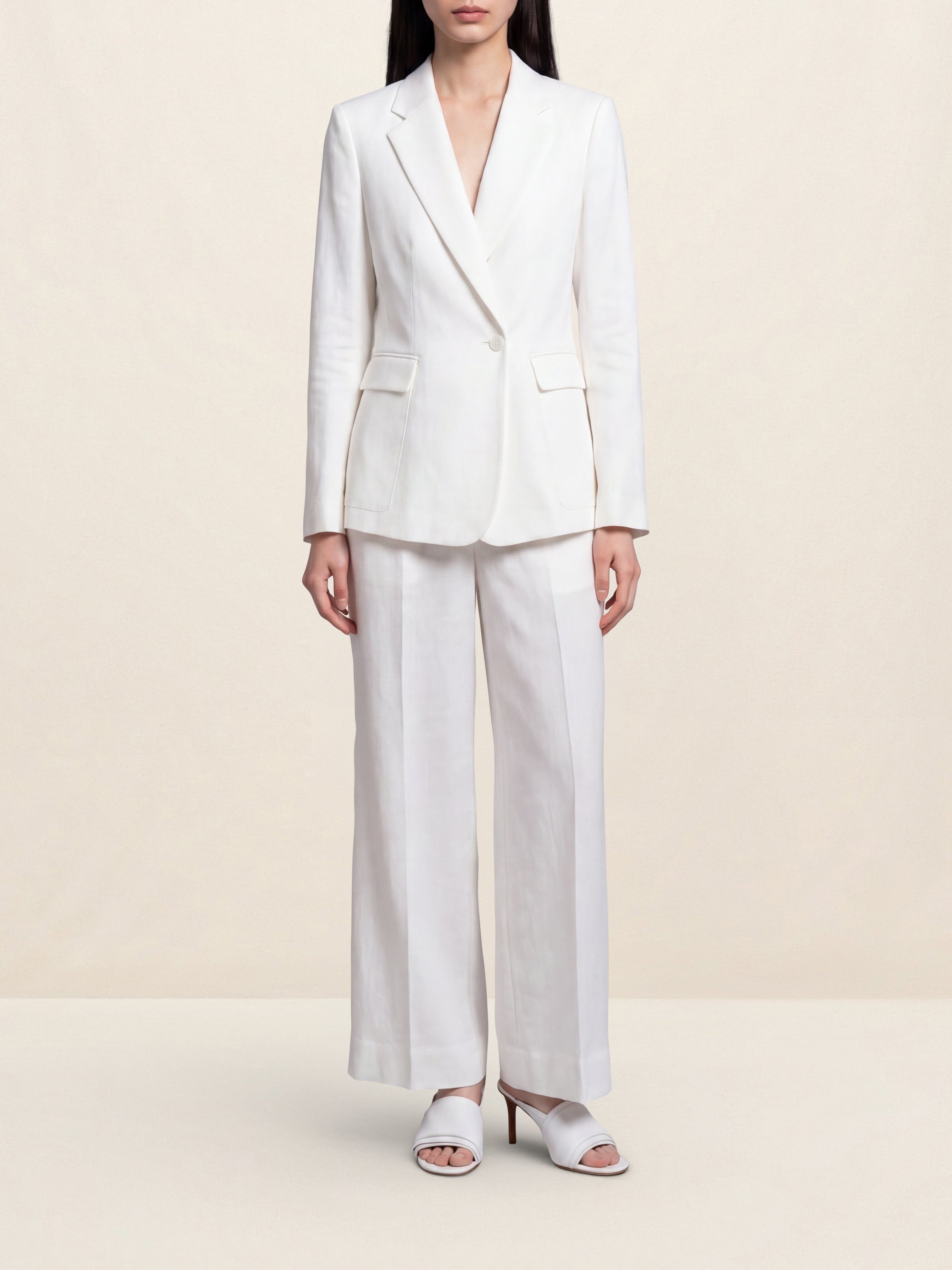 Veste de costume Qui Vole en soie mélangée - Ivory