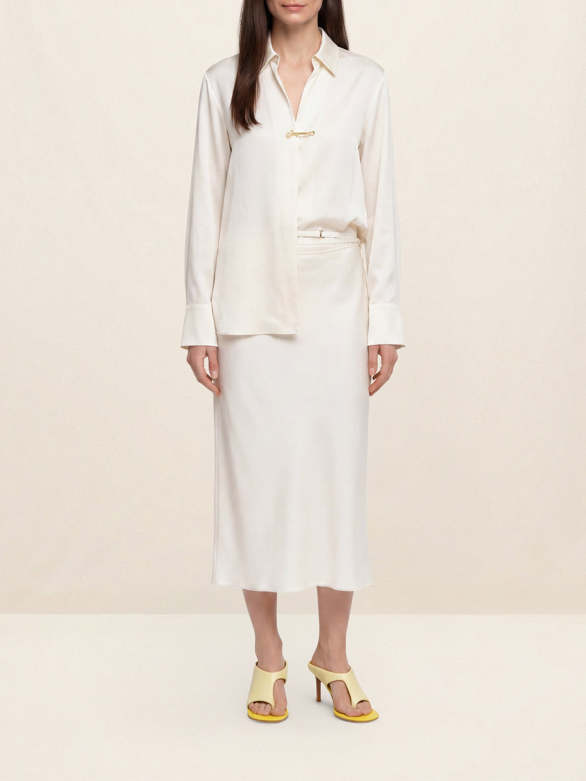 Jupe Notte satinée - Off White