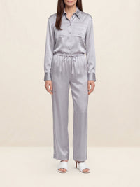 Chemise Mentalo en satin - Dark Grey