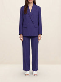 NAVY CHECKS LA VESTE MARINO