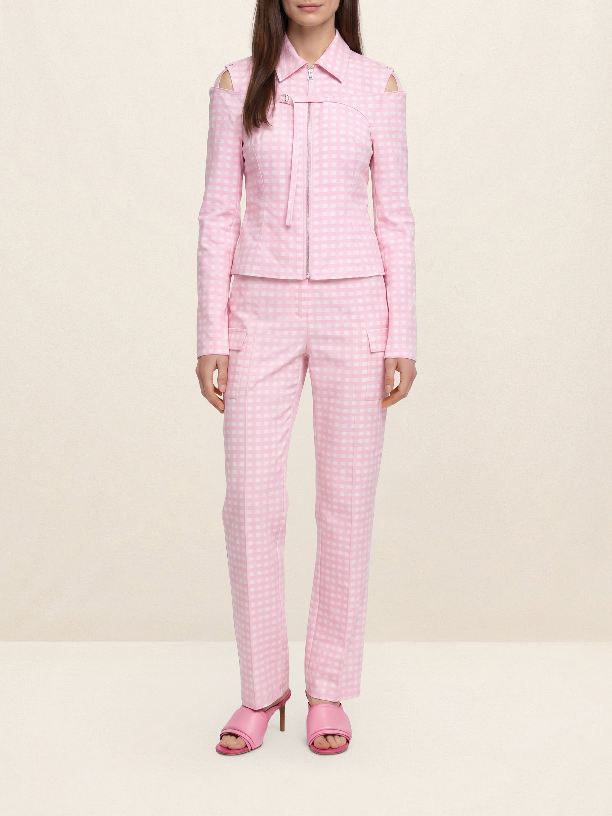 PINK CHECKS LA CHEMISE MORANGO