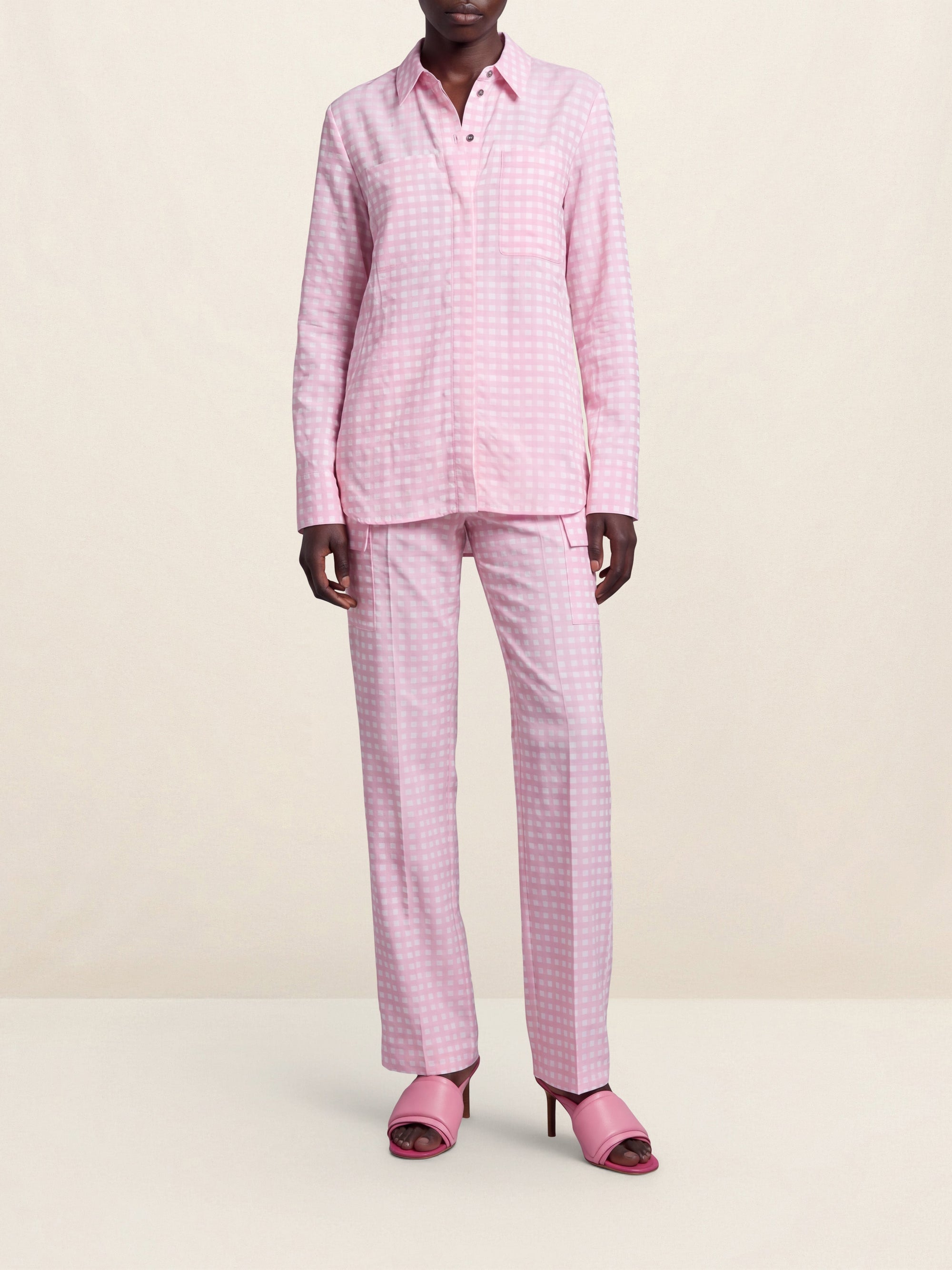 Chemise Passio à dos fendu - Pink Checks