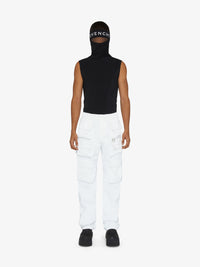 Top balaclava à découpes sans manches - Black