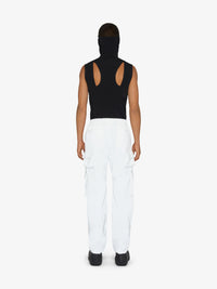 Top balaclava à découpes sans manches - Black