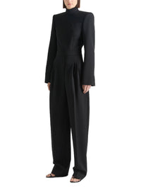 Combinaison dos ouvert en laine - Black