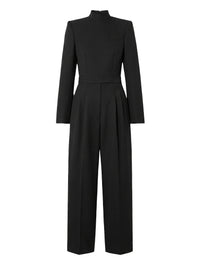 Combinaison dos ouvert en laine - Black