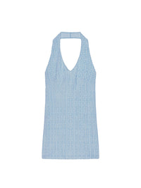 HALTER NECK TOWELLING DRESS