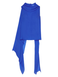 Top sans manches en soie avec lavallière - Iris Purple