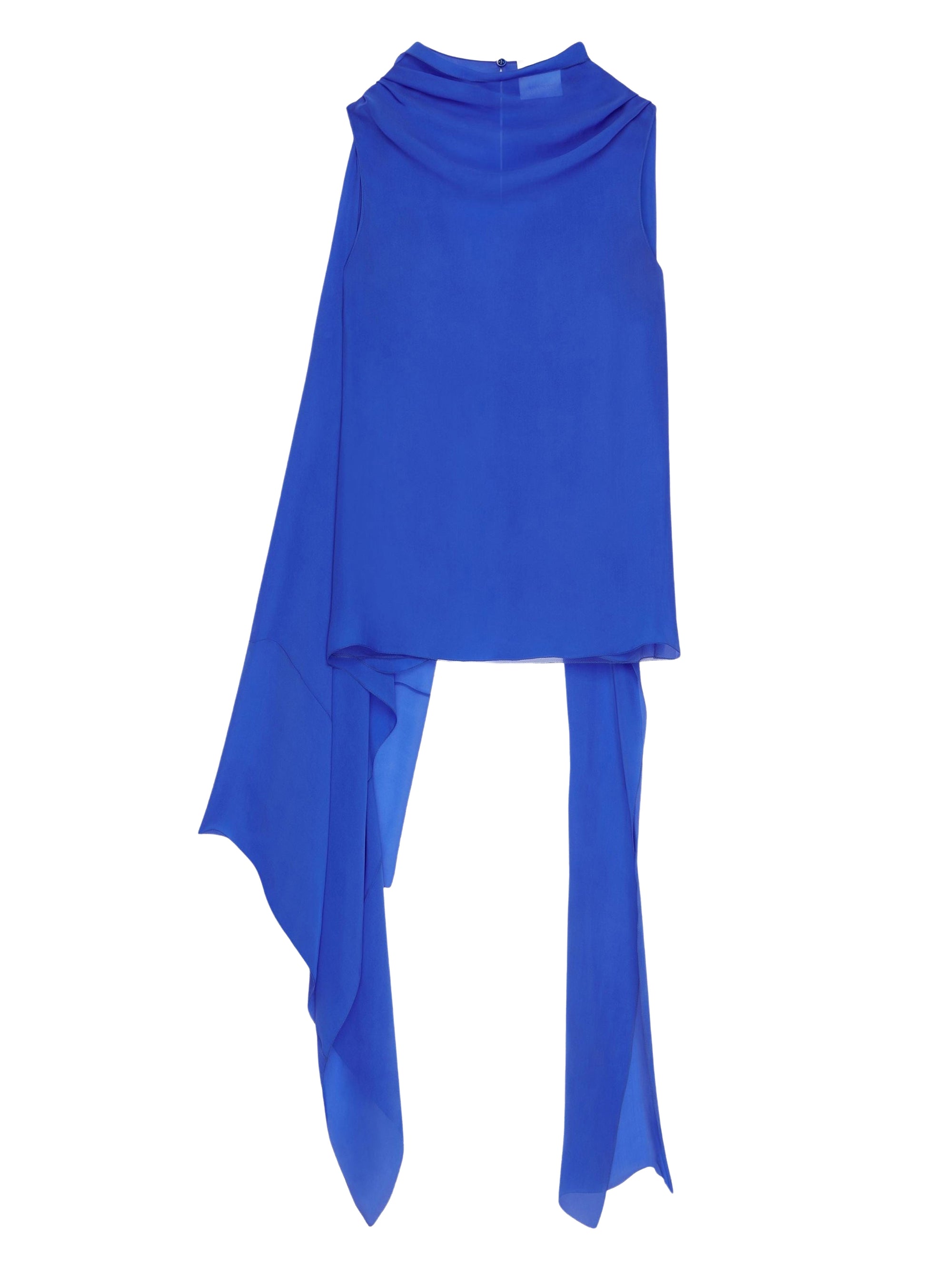 Top sans manches en soie avec lavallière - Iris Purple