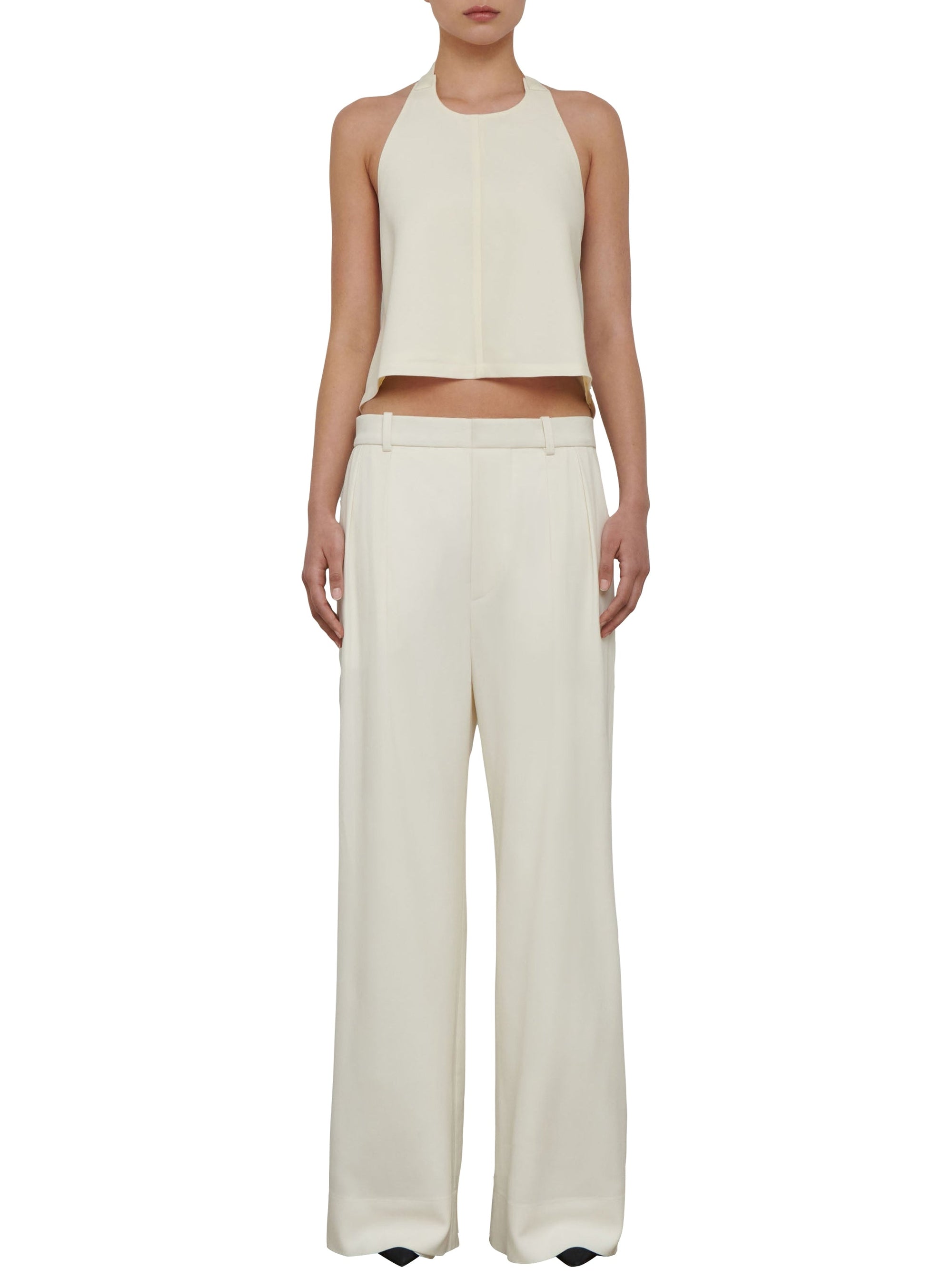 Low Rise Trouser - Off White