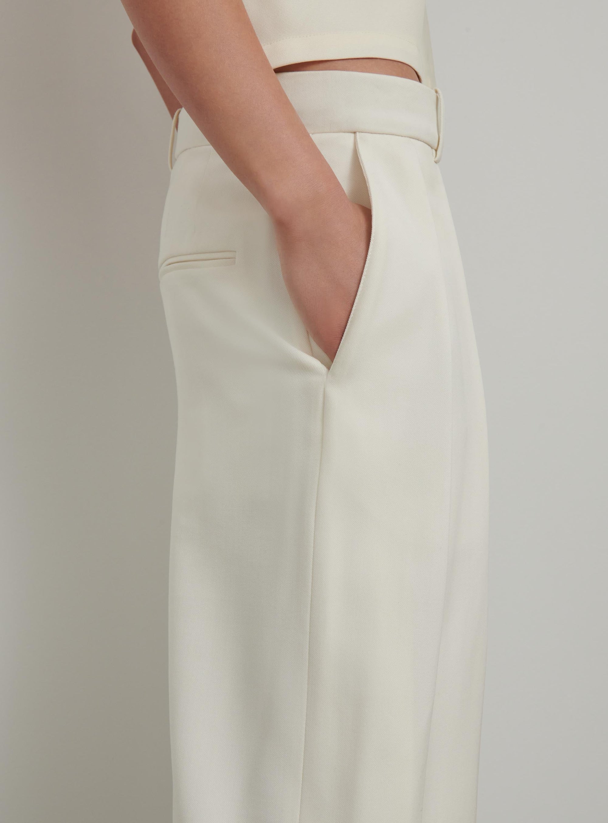 Low Rise Trouser - Off White