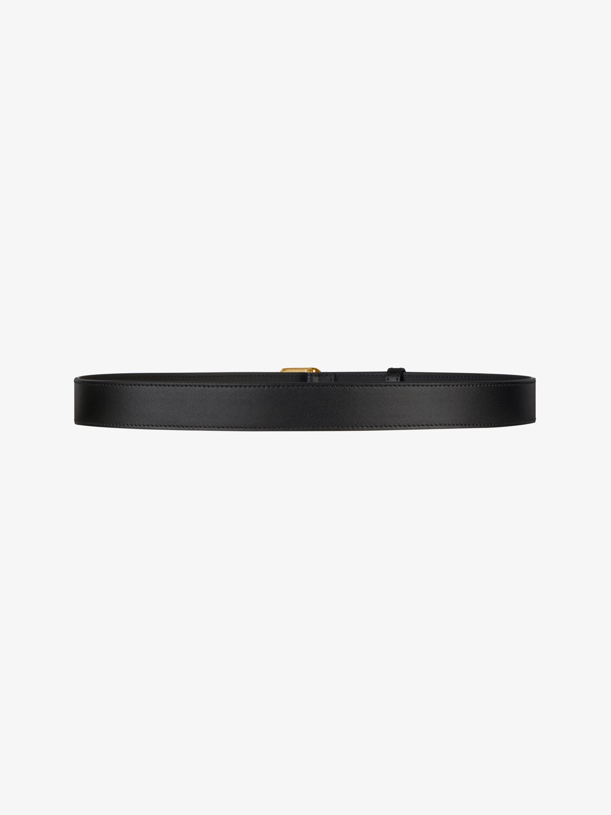 Ceinture à boucle en chaîne en cuir - Noir