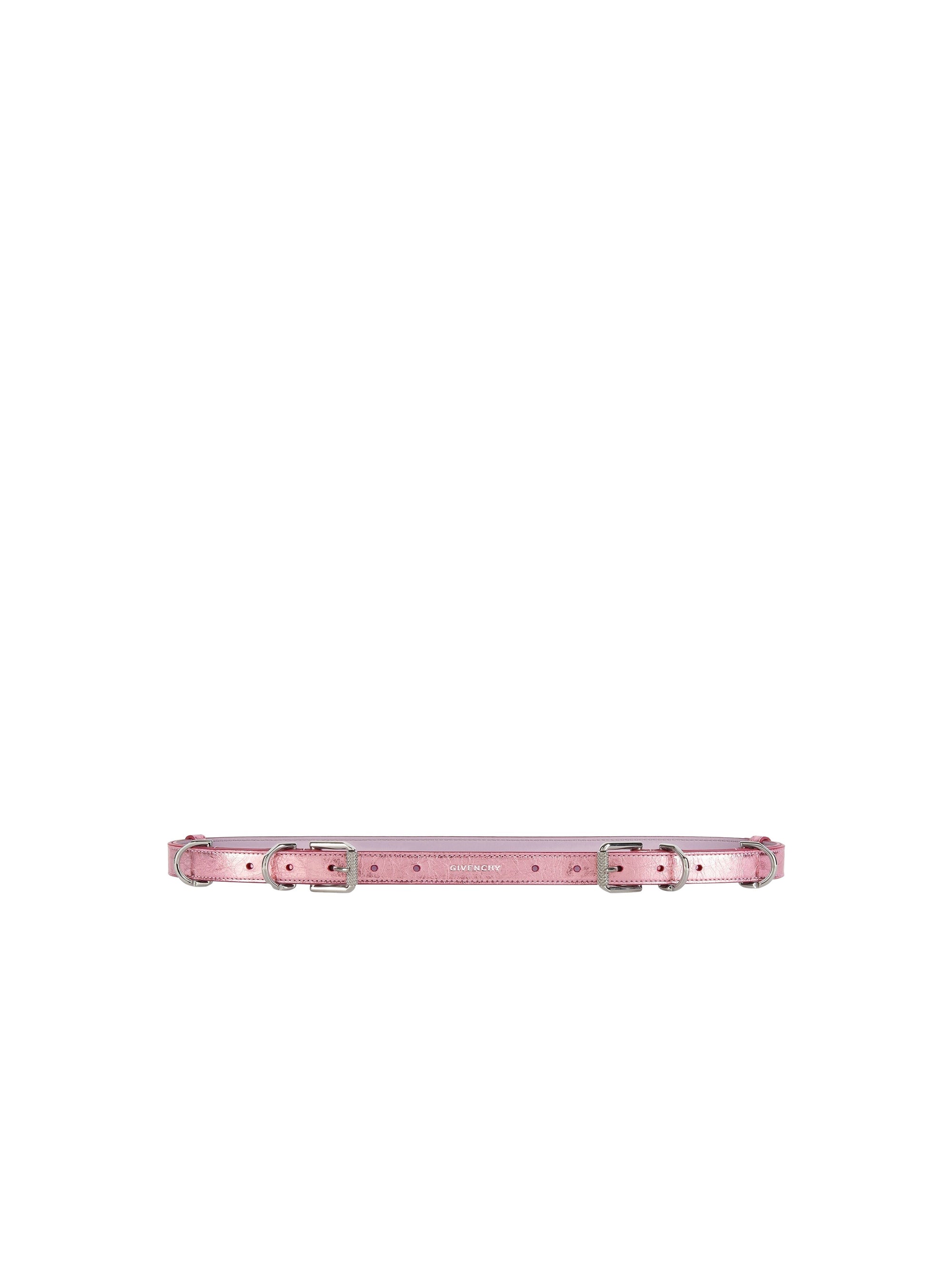 Ceinture Voyou en cuir laminé - Silk Pink
