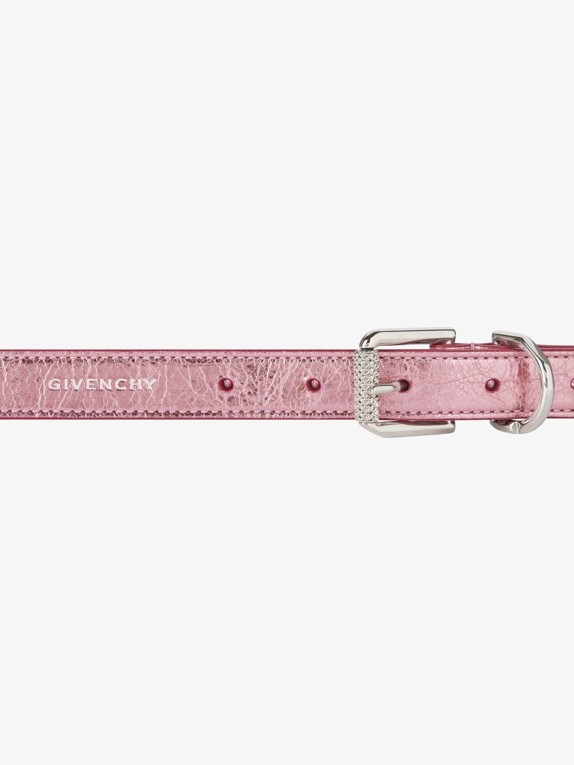 Ceinture Voyou en cuir laminé - Silk Pink
