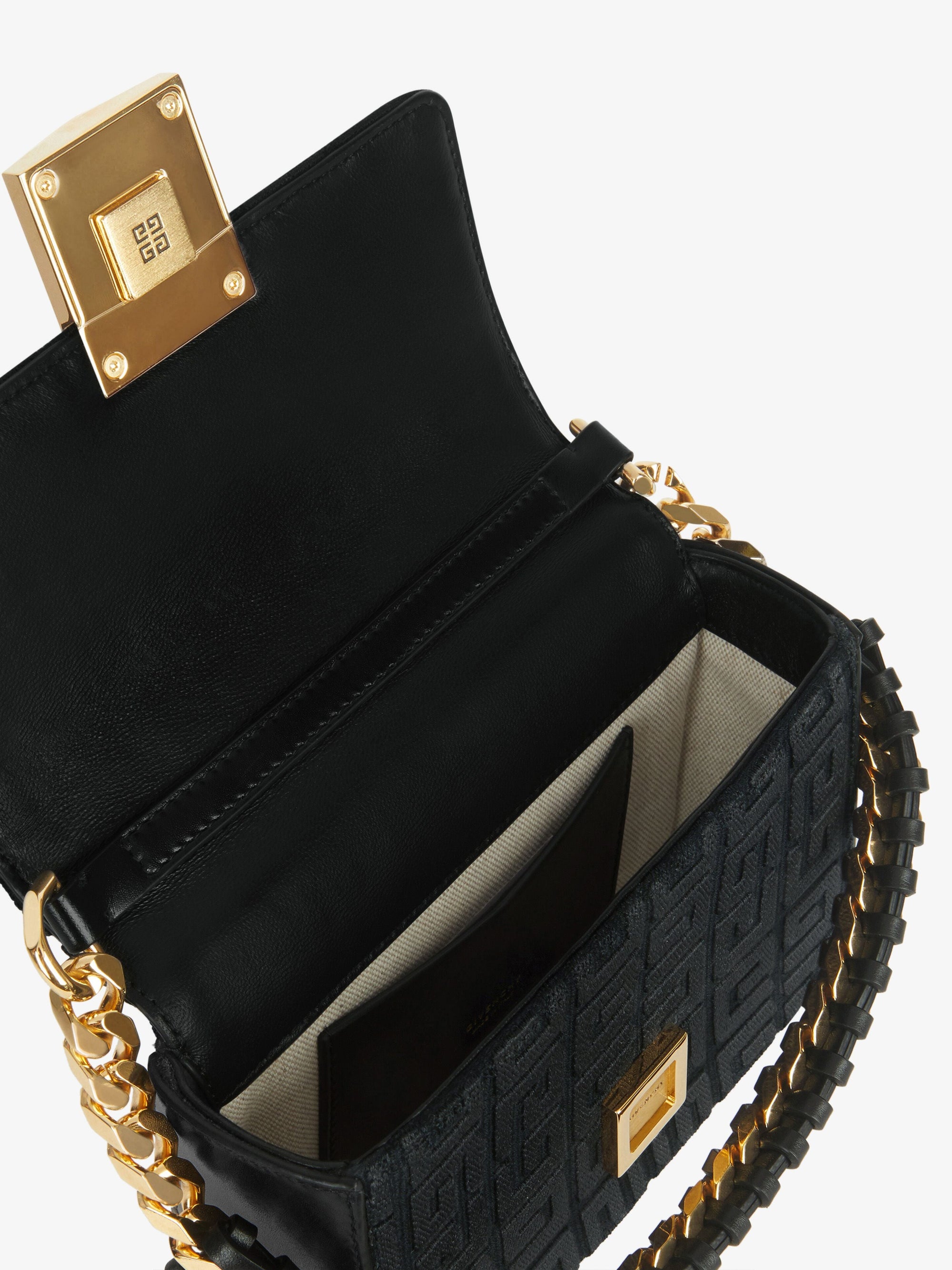 4G - SMALL CROSSBODY BAG W/ WOVEN CHAIN