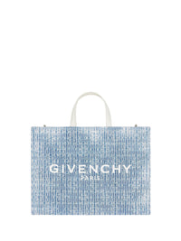 G-Tote Medium Shopping Bag in Denim - Light Blue