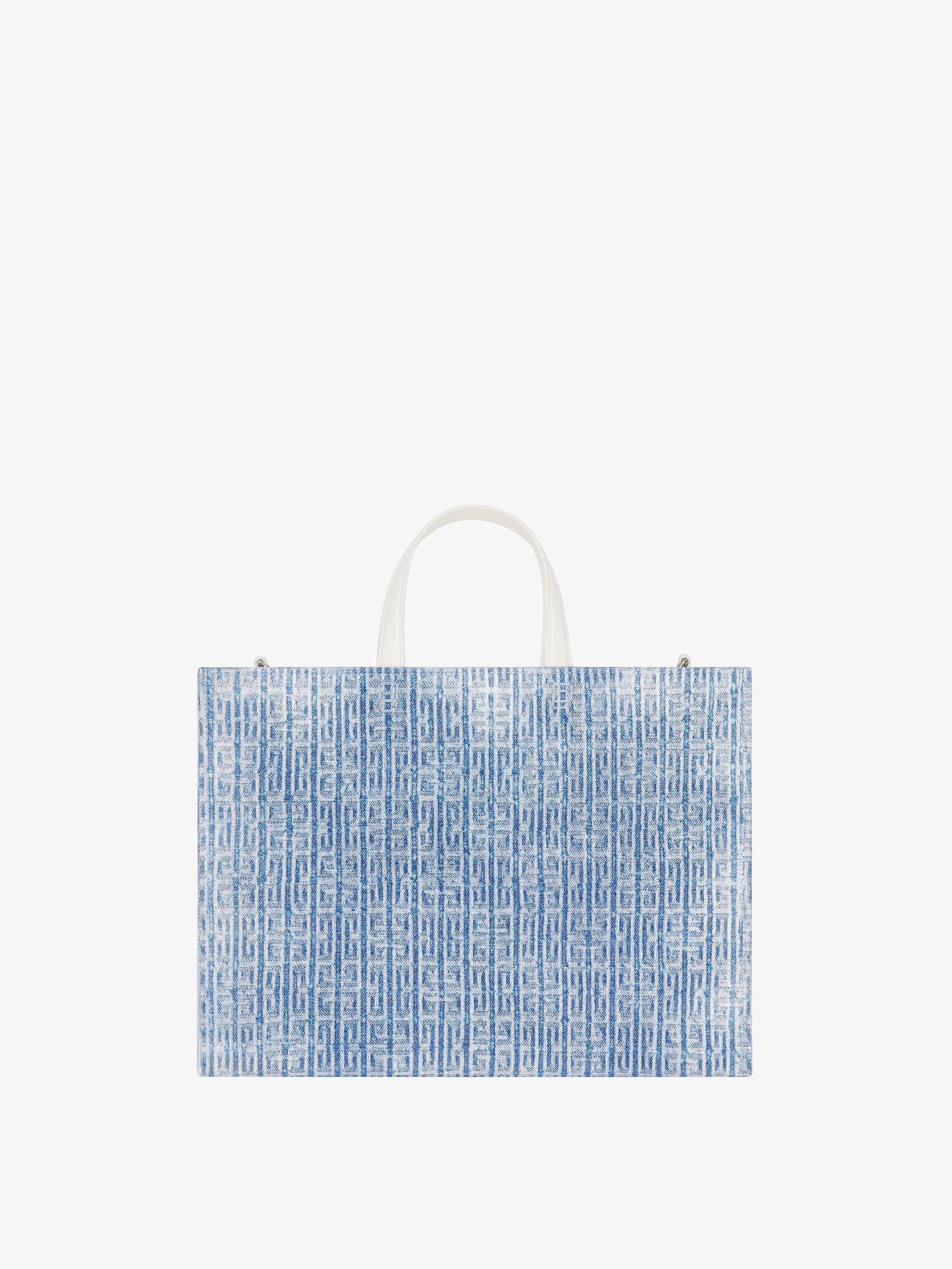 G-Tote Medium Shopping Bag in Denim - Light Blue