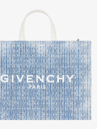 G-Tote Medium Shopping Bag in Denim - Light Blue