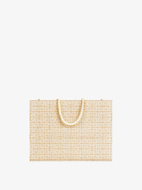 4G MONOGRAM JUTE EMBROIDERY