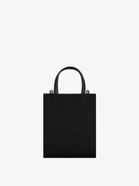 Cabas G-Tote mini vertical en lin mélangé - Noir