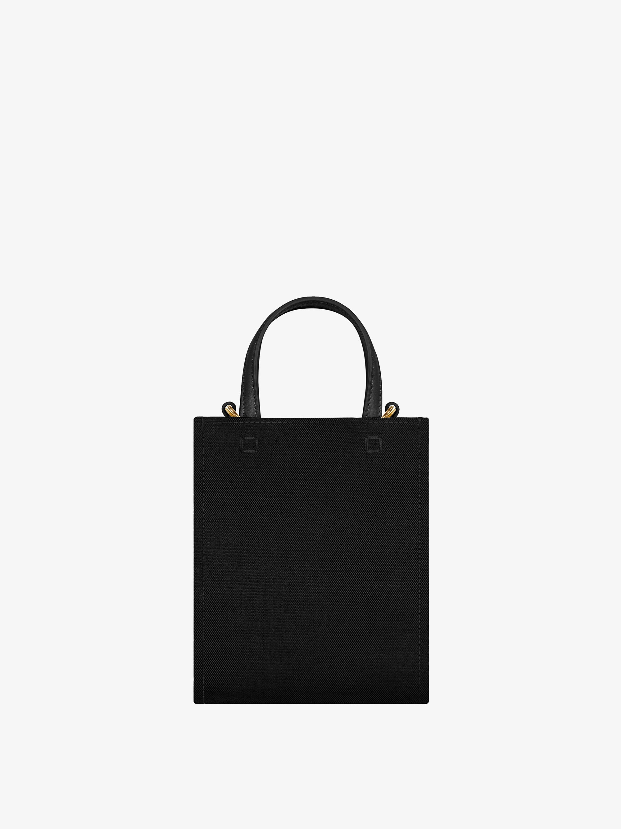 Cabas G-Tote mini vertical en lin mélangé - Noir