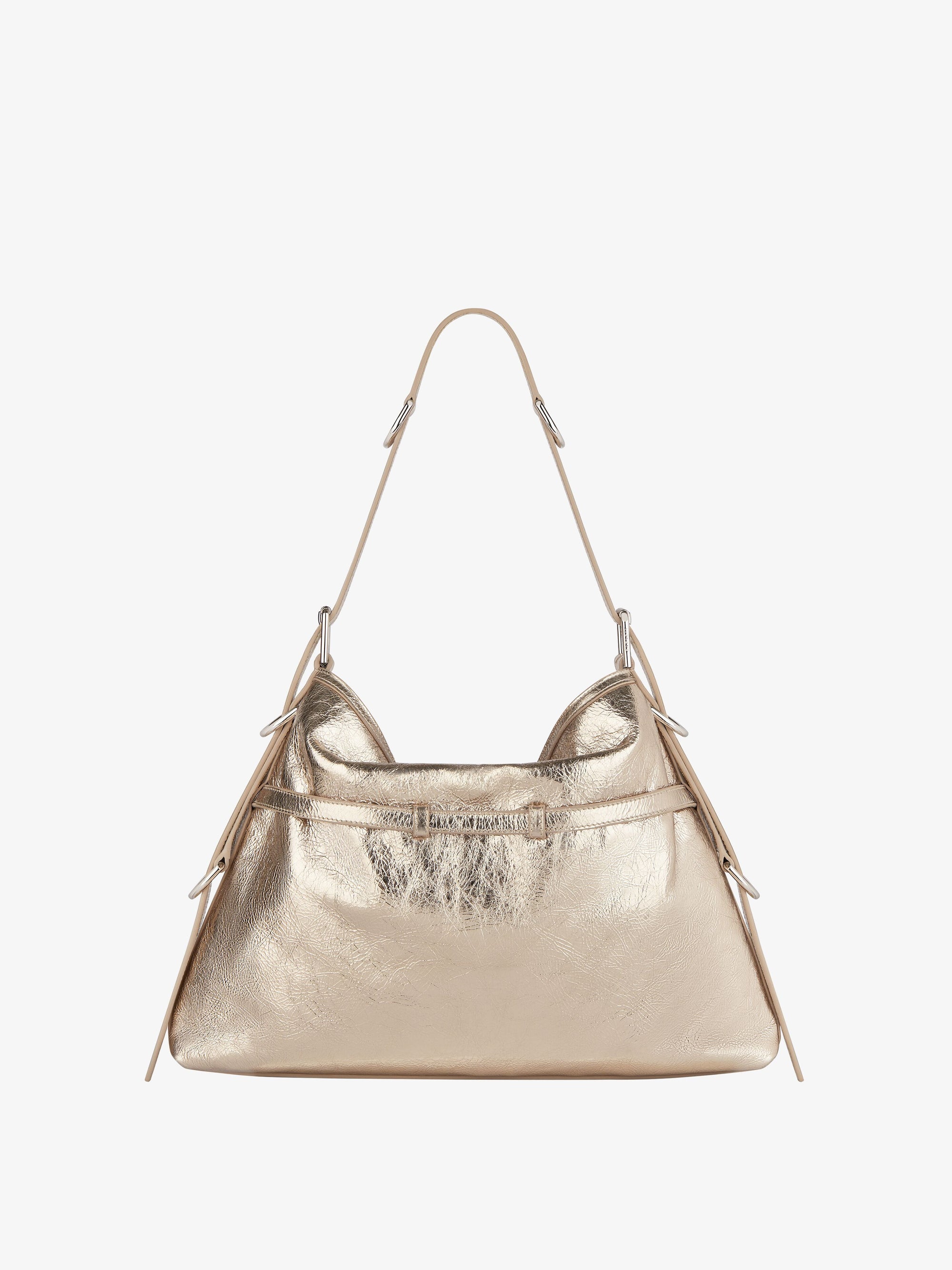 Sac Voyou moyen en cuir laminé - Dusty Golden