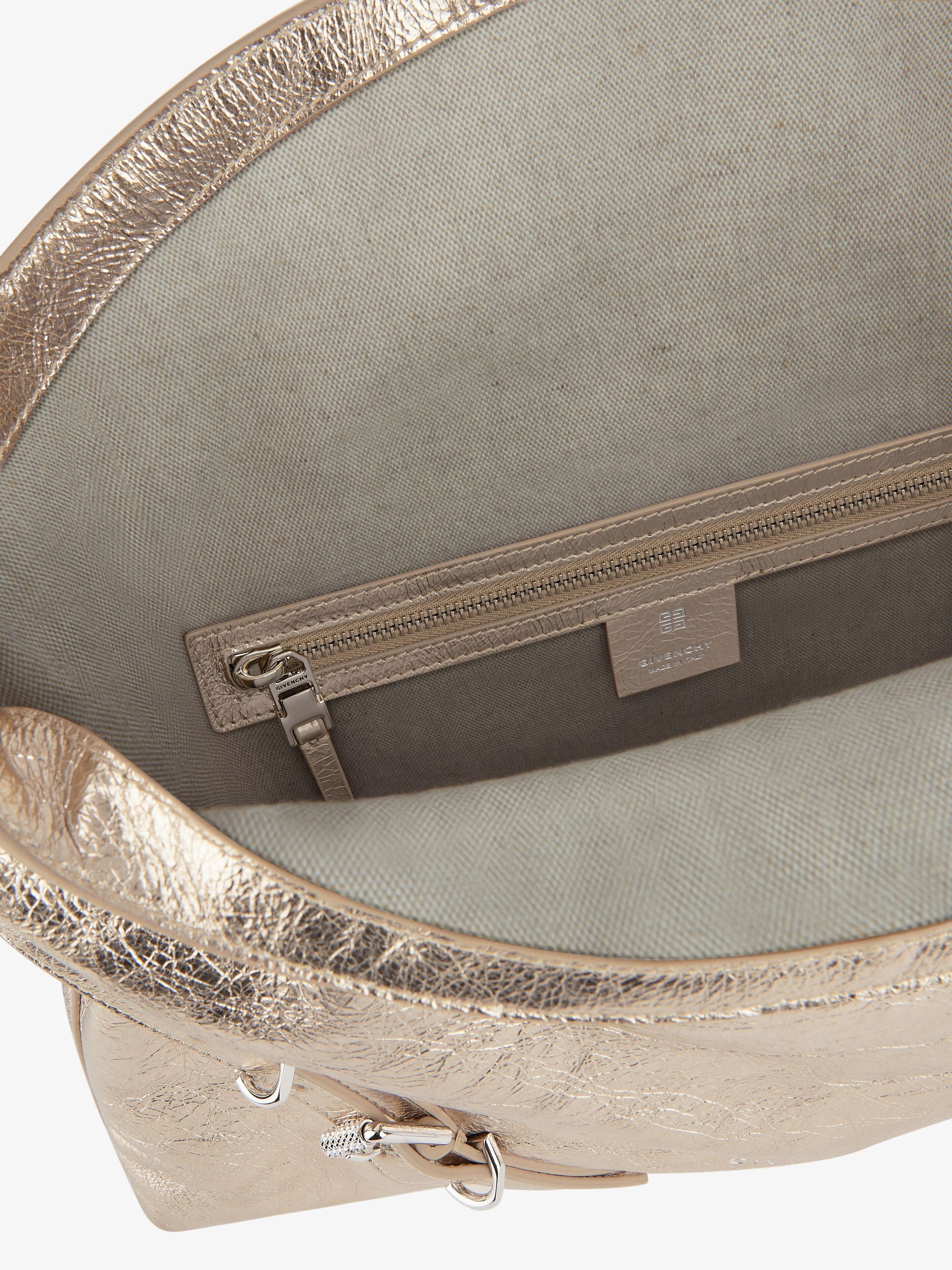 Sac Voyou moyen en cuir laminé - Dusty Golden