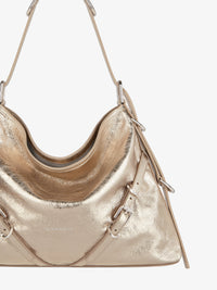 Sac Voyou moyen en cuir laminé - Dusty Golden