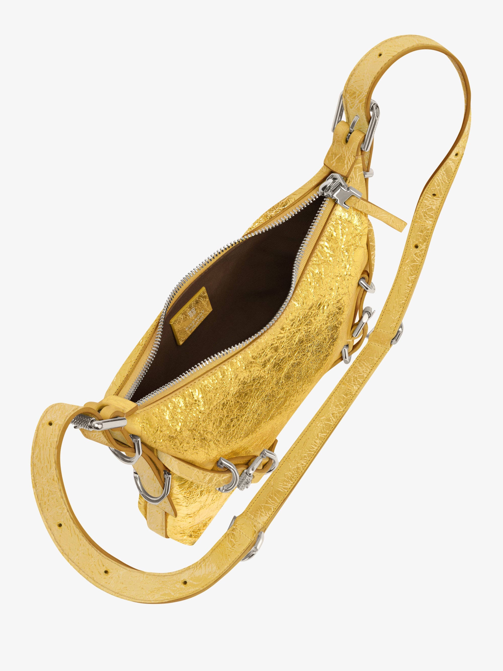 Sac Voyou mini en cuir laminé - Golden