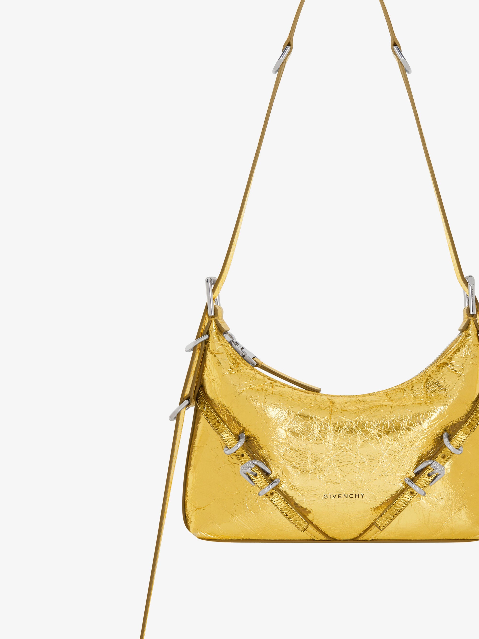 Sac Voyou mini en cuir laminé - Golden
