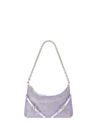 Sac Voyou party en satin avec strass - Lavender