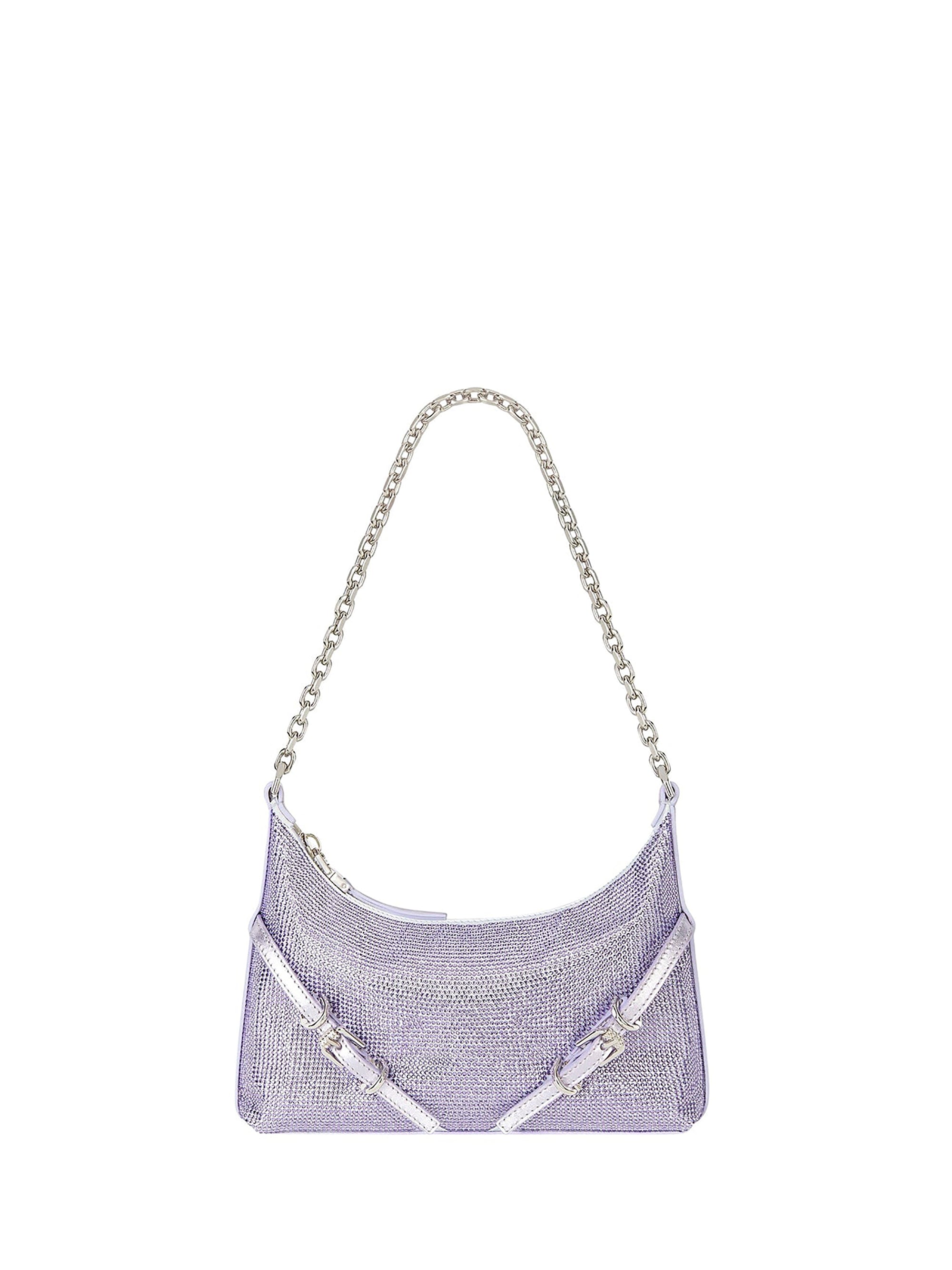Sac Voyou party en satin avec strass - Lavender