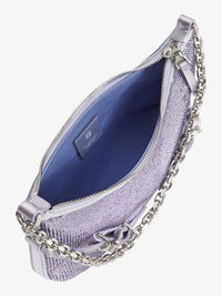 Sac Voyou party en satin avec strass - Lavender