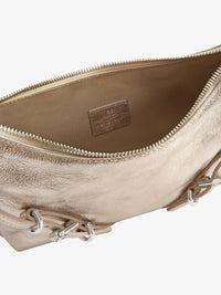 Sac Voyou Party en cuir laminé - Dusty Golden