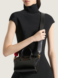 Sac Antigona toy en cuir - Black & Red