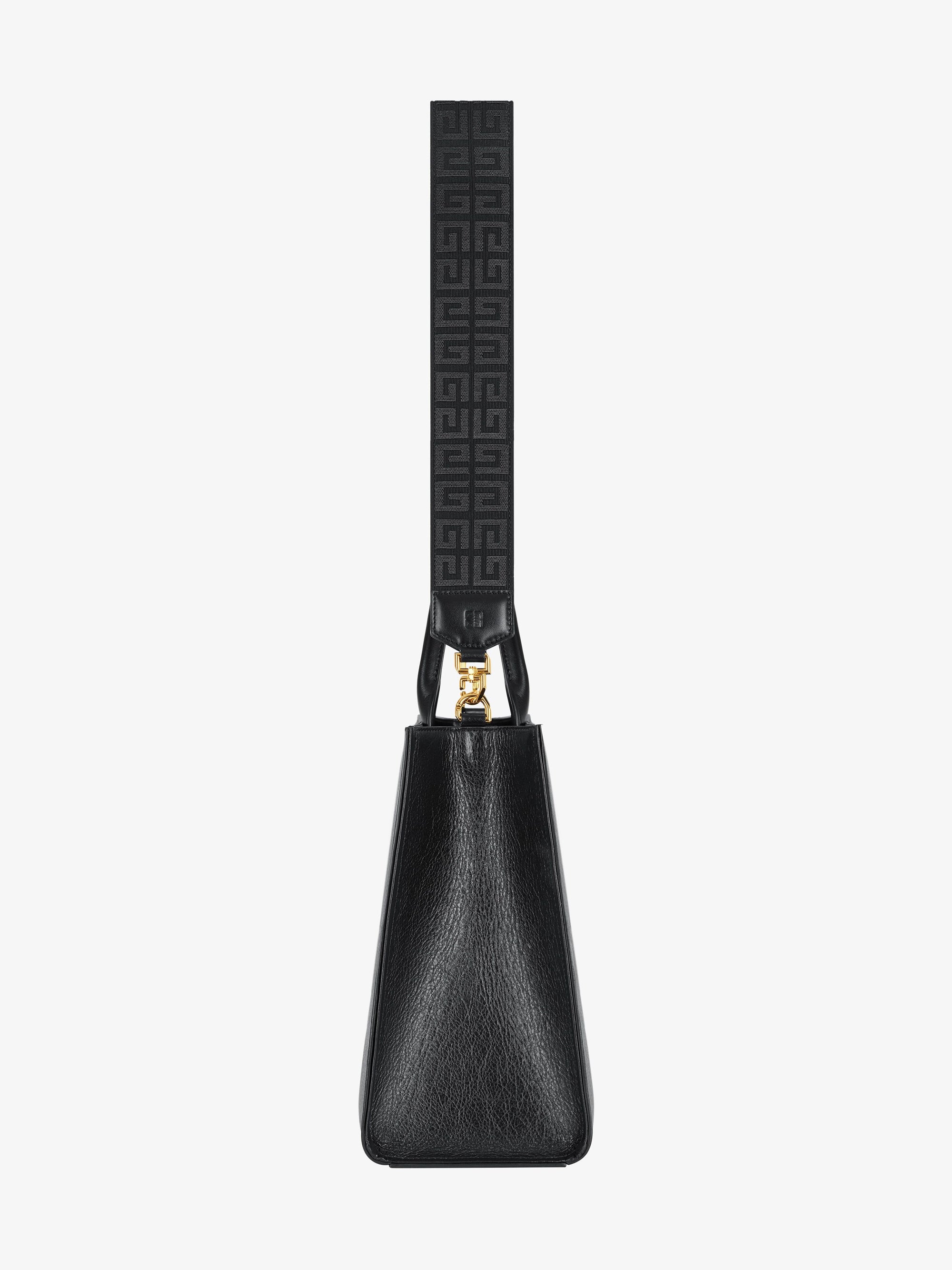 Cabas G-Tote moyen en cuir - Noir